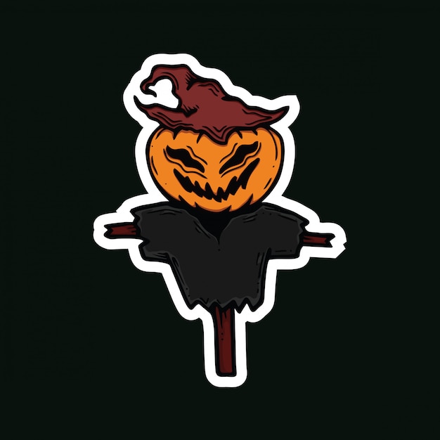 Sticker Halloween Personnage épouvantail