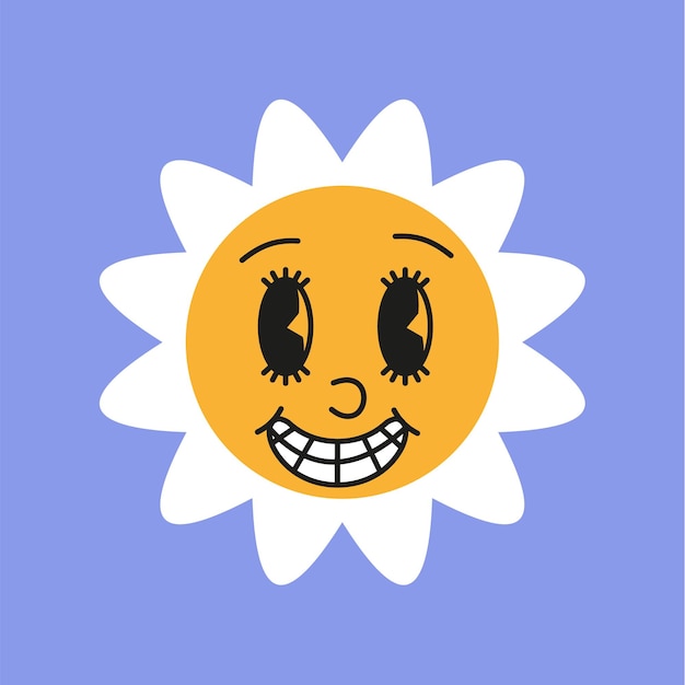 Stickers Le Soleil Logo Sourire Visage Bonne Humeur Brutalisme Design Moderne Le Style Des Années 80