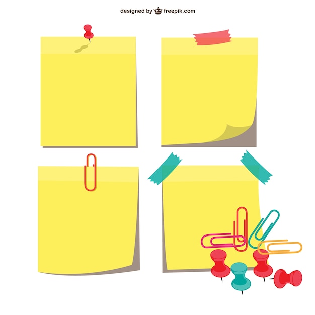 Vecteur sticky notes emballent