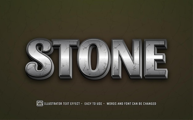 Stone Marble - Style D'effet De Texte Modifiable