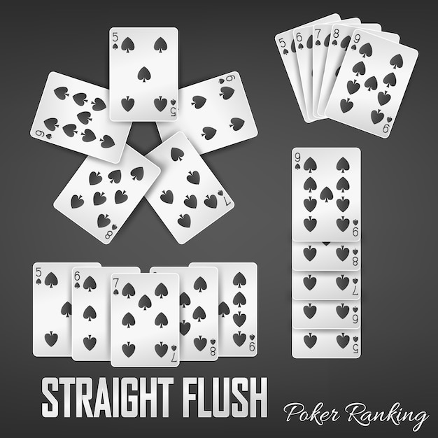 Straight Flush Poker Classement Des Ensembles De Casino