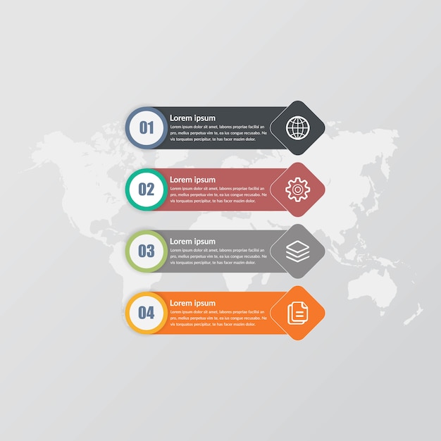 Stratégie Commerciale De L'élément Infographique En Quatre Points