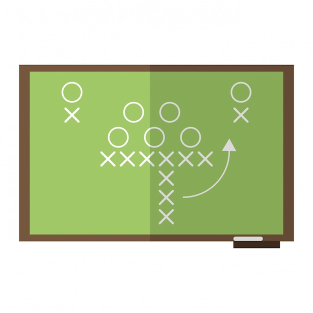 Vecteur stratégie du football américain au tableau