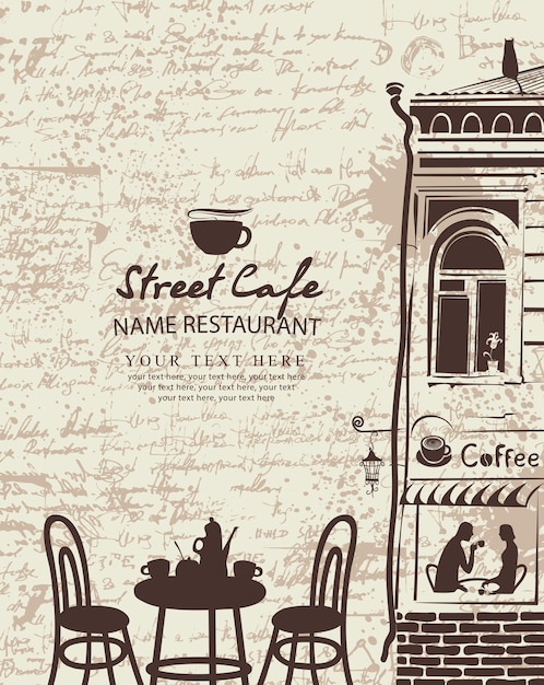 Vecteur street cafe