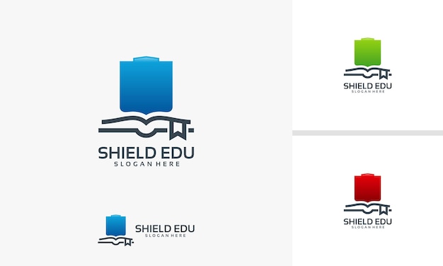 Strong Education Logo Education Shield Logo Conçoit Vecteur
