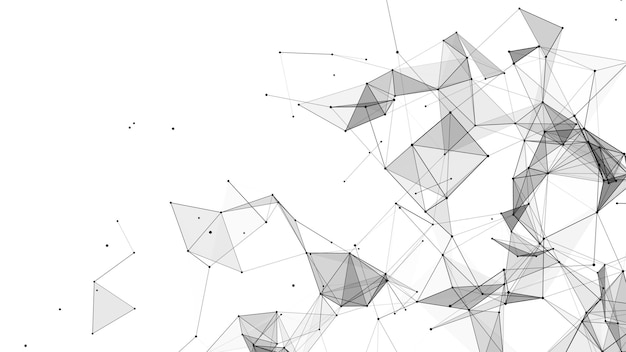 Structure de connexion au réseau cybernétique La technologie connecte les données volumineuses Contexte scientifique vectoriel Toile de fond futuriste d'affaires