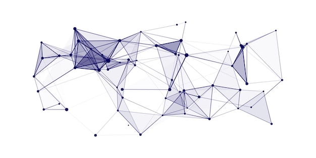 Structure de connexion réseau Concept de haute technologie et futur Concept de communication et web Visualisation de données volumineuses Illustration vectorielle