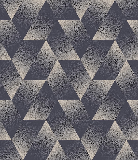 Structure hexagonale de style rétro modèle sans couture abstraction vectorielle de points