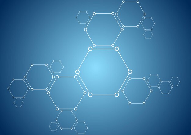 Structure Moléculaire Abstrait Tech Fond Clair