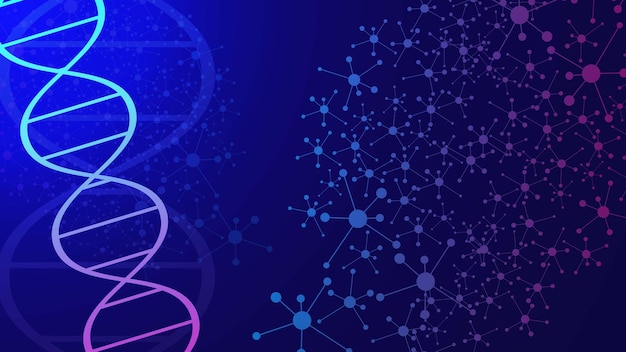 Structure moléculaire et brin d'ADN pour la formation en chimie médicale et en sciences