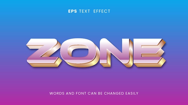 Style 3d d'effet de texte modifiable par zone