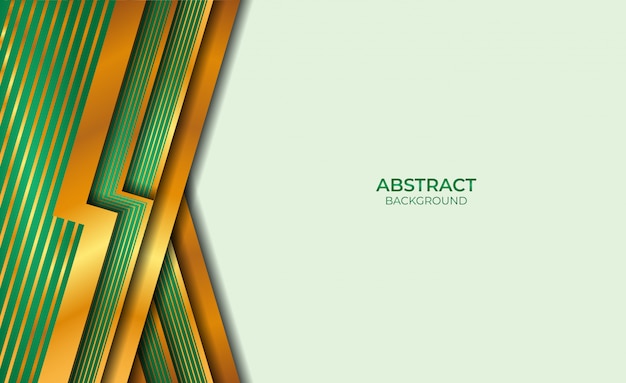 Style Abstrait Or Et Vert