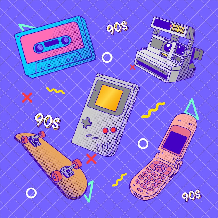 Vecteur style des années 90