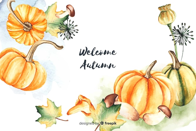 Style d&#39;aquarelle fond décoratif automne