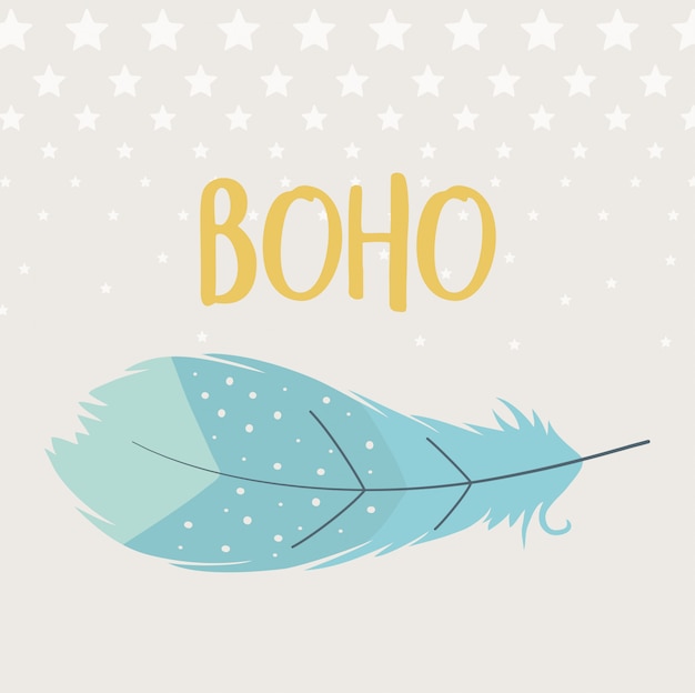 Style De Boho En Plumes D'oiseaux