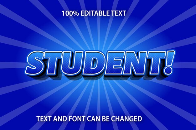 Style comique d'effet de texte modifiable par les étudiants