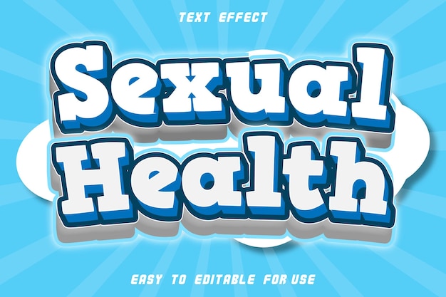 Style Comique D'effet De Texte Modifiable De Santé Sexuelle