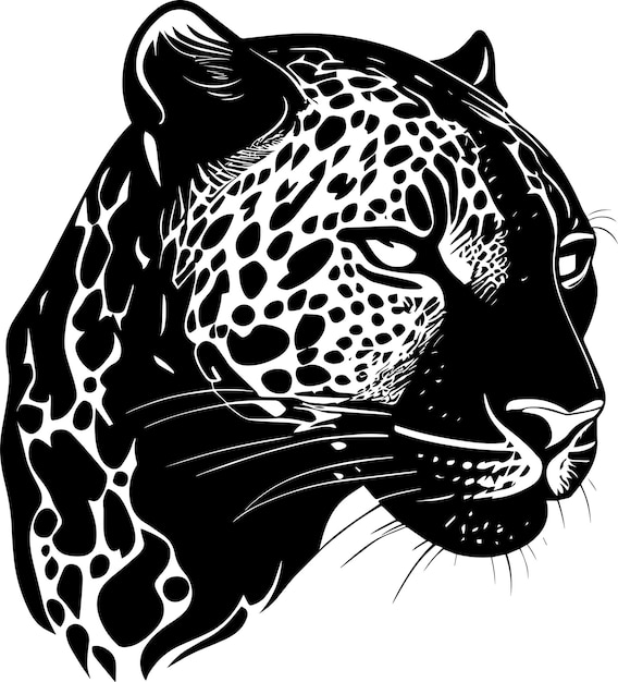 Style de conception monochrome du logo Jaguar