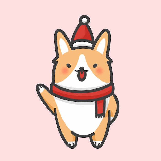 Style Corgi Dessiné à La Main De Costume De Corgi Mignon