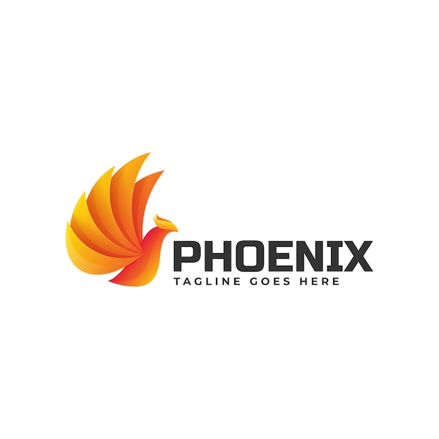 Style de dégradé de logo Phoenix.