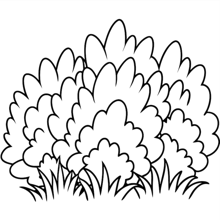 Vecteur le style de dessin animé bush pour les enfants