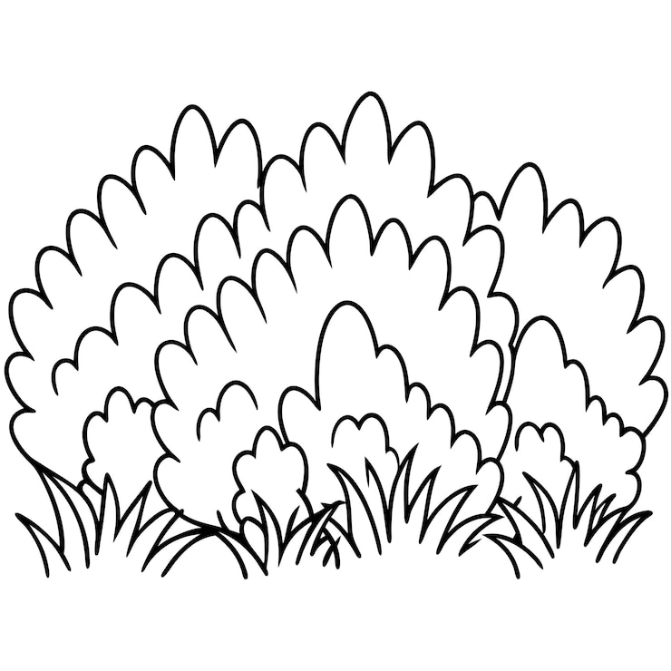 Vecteur le style de dessin animé bush pour les enfants