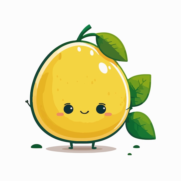 Style de dessin animé de citron mignon de vecteur