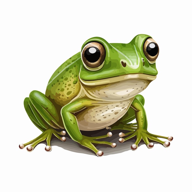 Style De Dessin Animé Mignon Grenouille Vecteur