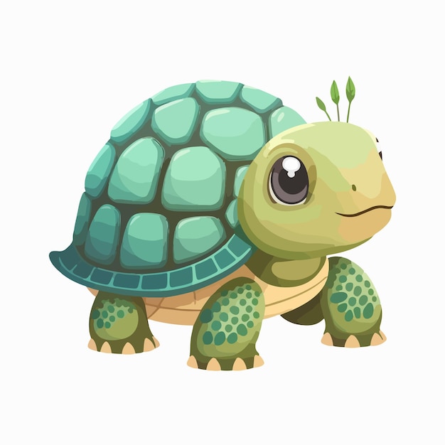 Style de dessin animé mignon tortue vecteur