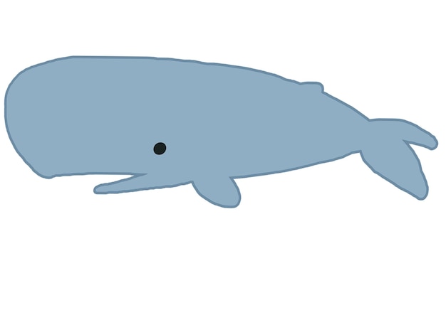 Vecteur style de dessin animé de petite baleine