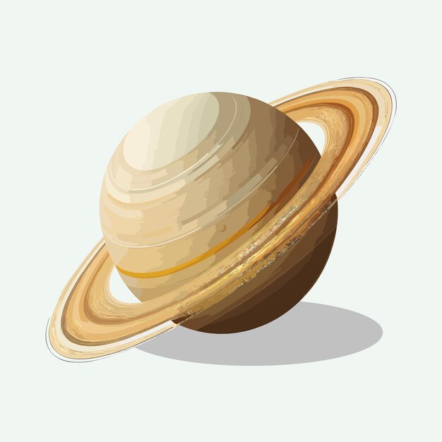 Le Style De Dessin Animé De Vector Saturn