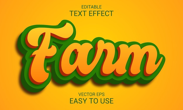 Style D'effet De Texte 3d De La Ferme