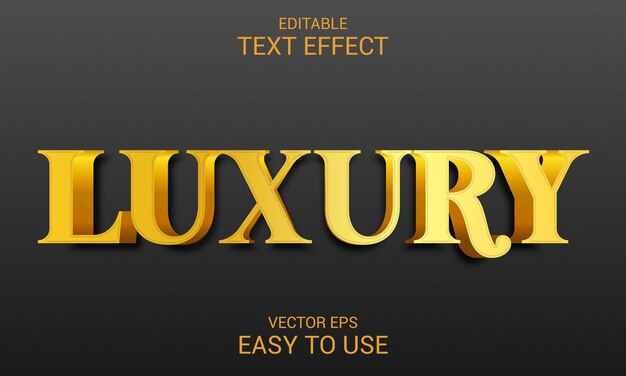 Style D'effet De Texte 3d De Luxe