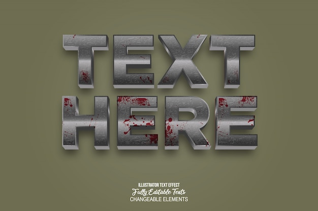 Style d'effet de texte 3D réaliste