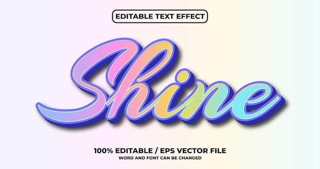 Style d'effet de texte brillant