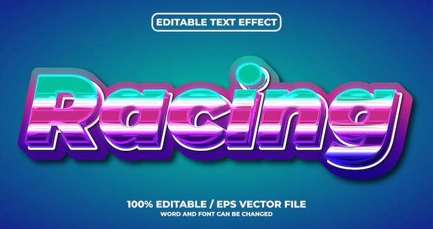 Style d'effet de texte de course