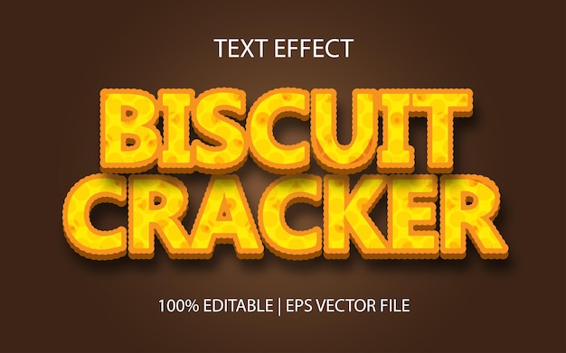 Style D'effet De Texte De Cracker De Biscuit