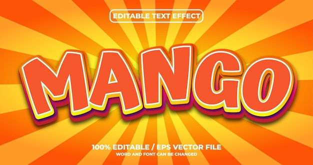 Style D'effet De Texte Mangue