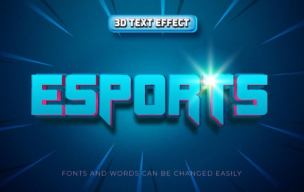 Style D'effet De Texte Modifiable 3d Pour Les Jeux Esports