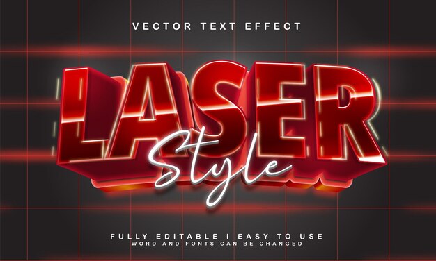 Style d'effet de texte modifiable au laser 3D