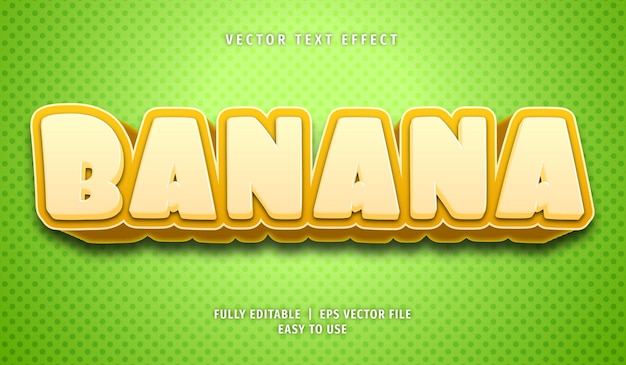 Style D'effet De Texte Modifiable Banane