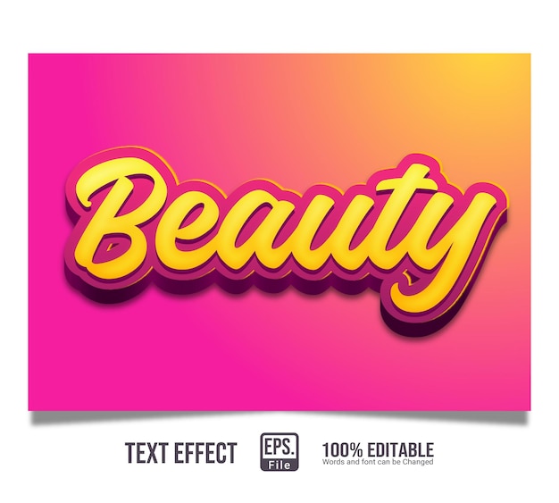 Style D'effet De Texte Modifiable De Beauté élégante