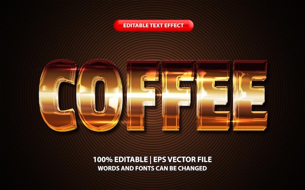 Style D'effet De Texte Modifiable Café