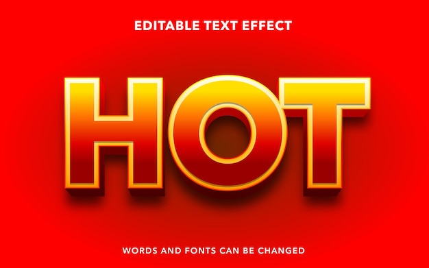 Style D'effet De Texte Modifiable à Chaud