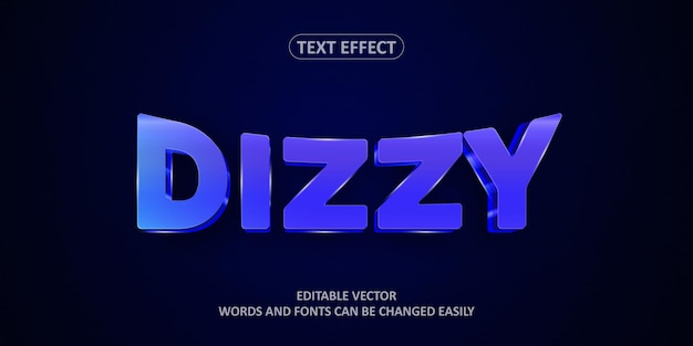 Style D'effet De Texte Modifiable Dizzy 3d Avec Arrière-plan