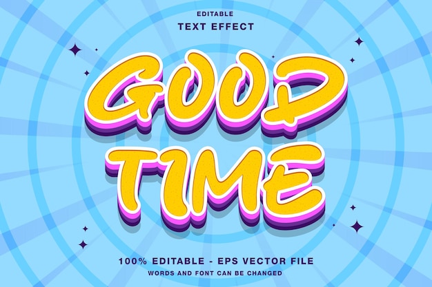 Style D'effet De Texte Modifiable Good Time