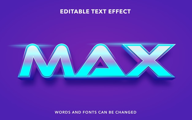 style d'effet de texte modifiable max