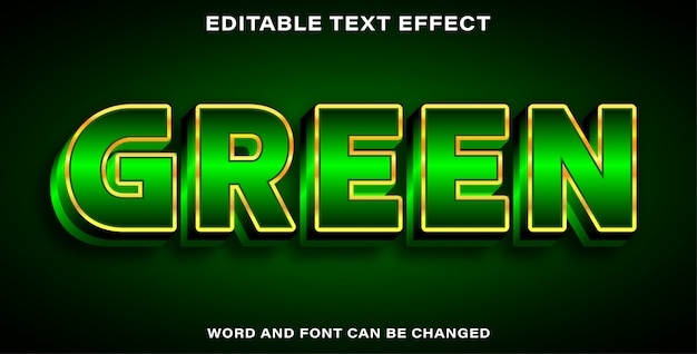 Style D'effet De Texte Modifiable Vert