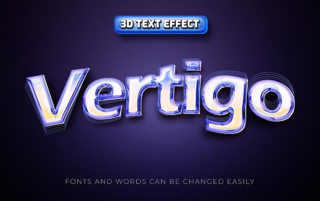 Style d'effet de texte modifiable Vertigo