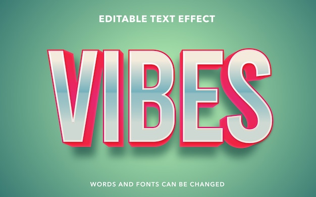 Style D'effet De Texte Modifiable Vibes